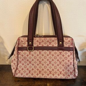 Authentic Louis Vuitton Josephine PM Bordeaux  Mini Lin